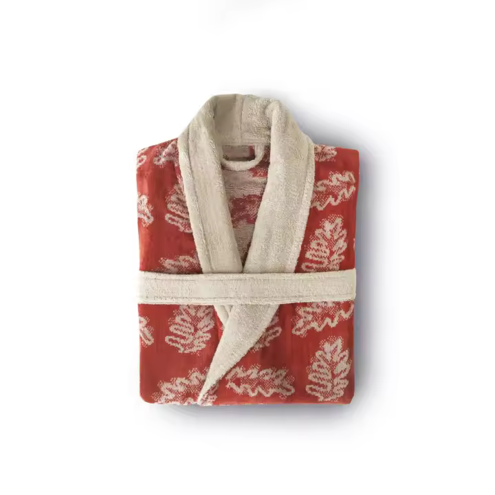 QUALITY TOWELS. ALBORNOZ de BAÑO UNISEX tres modelos con cuello smoking y cinturón extraíble de terciopelo jacquard tejido 100% algodón de 500 grs/m2. Diferentes tallas a elegir. - 1