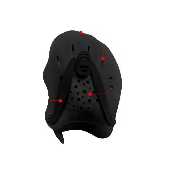 1 par Paletas de Mano para Natation Paletas de Natation con Corretas ajustables entrenamiento de fuerza Ayuda pool para adultos Niños unisex Negro - 1