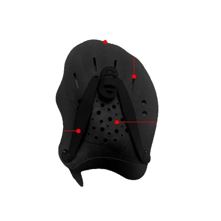 1 par Paletas de Mano para Natation Paletas de Natation con Corretas ajustables entrenamiento de fuerza Ayuda pool para adultos Niños unisex Negro - 1