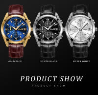 Reloj De Pulsera Deportivo Para Hombre POSHI Nueva Moda 2023 Con Correa De Cuero Lujo Movimiento Cuarzo Impermeable Y Calendario - details 8