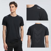 Camiseta De Correr Para Hombre Quick Dry Fitness Deporte Top Camiseta De Entrenamiento En El Gimnasio Transpirable Casual Sportswear Polyester - details 2
