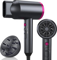 Secador de Pelo Iónico Profesional 1800W con Difusor y Boquilla, Secado Rápido de Alta Potencia, Control de Temperatura y Aire Frío, Secador para Mujeres y Hombres, Ideal para Hogar, Salón y Viajes - details 0