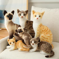 Muñeco De Peluche Siamese Realista Para Decoración Del Hogar Y Regalo Para Niñas Juguetes De Mascotas Corto De Algodón Relleno De Poliéster - details 24