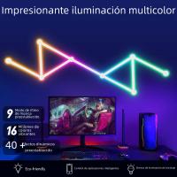 Lámpara De Pared Inteligente WIFI LED RGBIC Barra De Luz DIY Decoración De Ambiente Para Dormitorio Y Sala De Juegos Iluminación Nocturna Con Música Y TV - details 1
