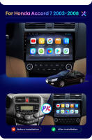 AWESAFE inalámbrico CarPlay Android Auto Radio para Honda Accord 7 2003 2004 2005 2006 2007 2008 coche reproductor multimedia GPS 2 din autoradio volante controles RDS Bluetooth - details 3