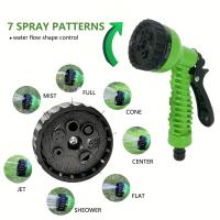 1pc Camión De Jardín Expansible 30 Pies Con Conector Alta Presión Flexible Con Pistola De Rociador De 7 Modos Universal - details 0