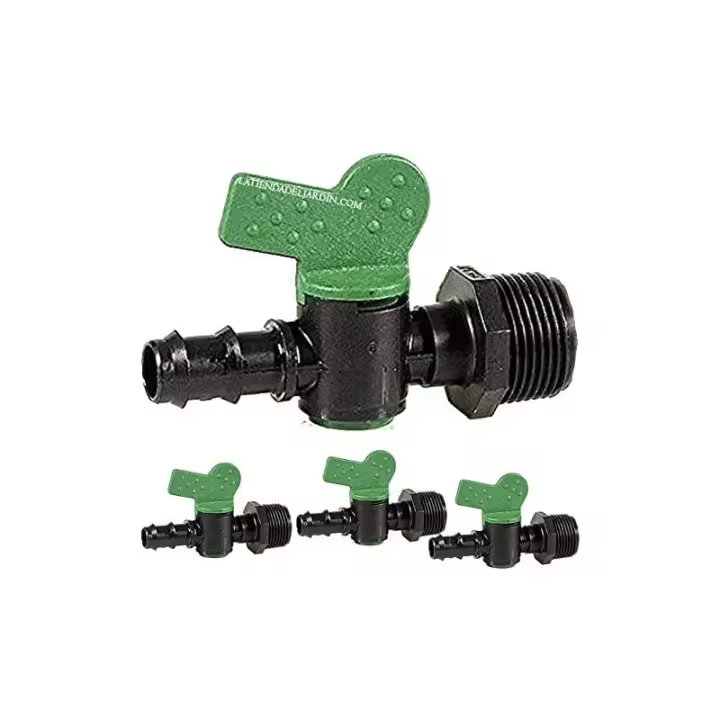 Suinga Pack 50 Válvula de Paso Riego por Goteo 16mm X 3/4'' Accesorio de Riego Máxima Calidad - 1