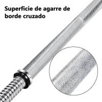 ALLINLIFE Barra de Pesas 180 cm/220cm Cromo con Cierre de Resorte 25 mm /28mm diámetro, Opción: desmontar o no.capacidad-100 kg - details 4