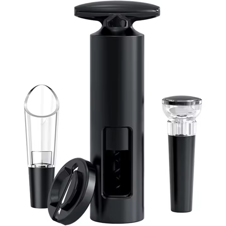Abridor de botellas profesional, abridor de botellas de vino,juego de abridor de botellas con abridor de botellas manual,4 en 1 - 1