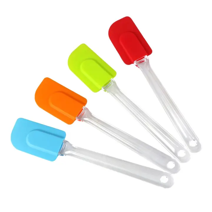 Raspador de masa de silicona, 4 piezas de espátula de silicona, juego de raspadores de masa - 1