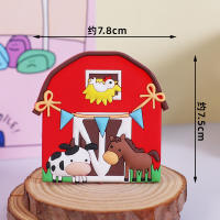 Decoraciones De Cumpleaños Para Pastel Con Topper De Animales Del Hogar De Piedra Madera Yaks Ponis Ovejas Cerditos Pollos Para Niños Y Niñas - details 6