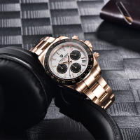 Reloj De Pulsera De Cuarzo PAGANI DESIGN PD-1644 2024 Meteorito Dial Moda Para Hombre Cristal De Esmeralda 100M Cronógrafo - details 10