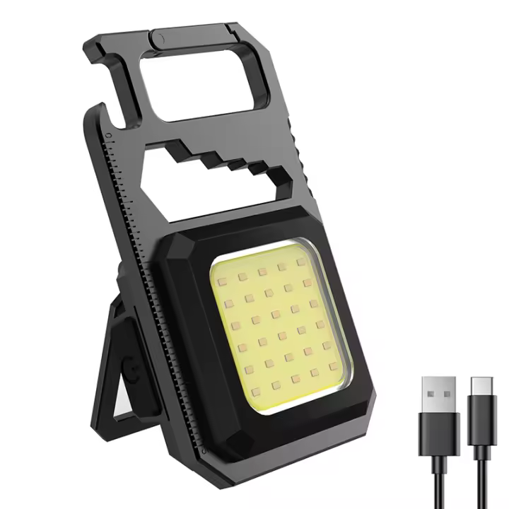 Pequeña LED COB indoor multifunción 8 en 1, 800 lúmenes, 550mAh, para caminar, acampar, portátil, Mini Luz de trabajo de viaje exterior - 1