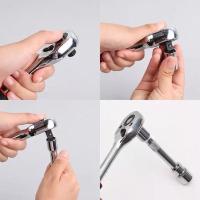 Juego de 46 destornilladores de 1/4 de pulgada y 45 dientes con brocas y llave de trinquete reversible para reparación de automóviles y uso doméstico con caja de almacenamiento. - details 1