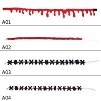 Collar De Sangre Sangrante Para Decoración De Halloween Accesorios De Disfraz De Payaso De Vampiro Material De Resina - details 1