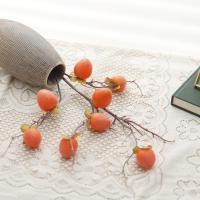 Modelo De Fruta De Persimón Artificial Decoración Para Fotografía Boda Casa Regalo Navidad Halloween Agradecimiento DIY Plantas Falsas - details 8