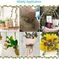 Correa De Hojas Verdes Simuladas 10m Hechas Con Hilo De Jute Artificial Falsa Maleza Para Decoración De Boda Y Hogar Estilo Rustico - details 5
