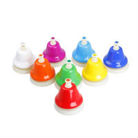 Juego De Campanas De Mano Para Niños 8 Notas Coloridas Instrumento Musical Orff Para Educación Temprana Y Juegos De Rol - details 1