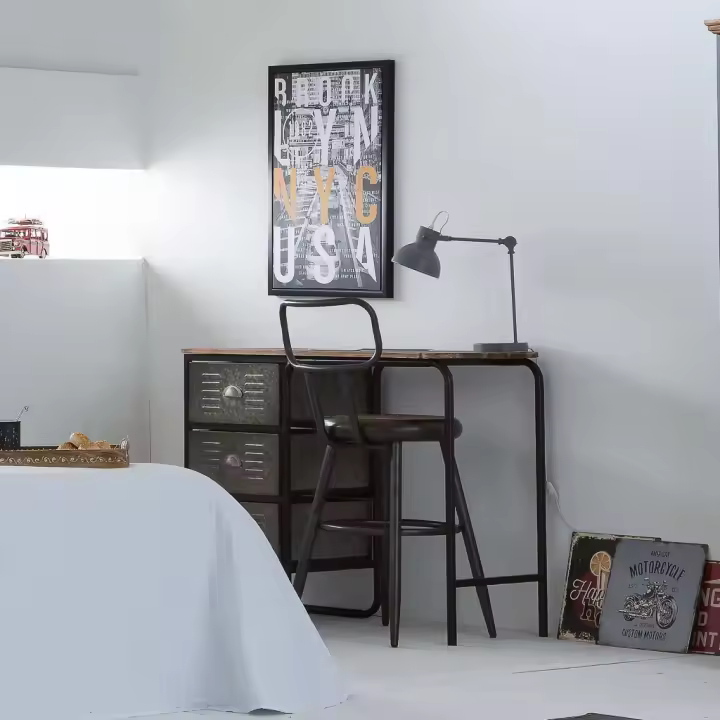 Taburete De Metal Y Madera, El mejor complemento para tu hogar - 1