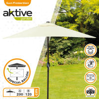 Aktive 53879 - Sombrilla rectangular para balcón, Parasol terraza, Sombrilla rectangular, Sombrilla terraza jardín, 200x120 cm, color crema, mástil aluminio CALIDAD DE CONFIANZA OFICIAL GARANTIZADO - details 2