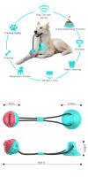 Juguete Interactivo Para Perros Grandes Bola Con Cordón De Ventosa Alimentador Lento Para Masticar Y Limpiar Dientes Para Golden Retriever Y Otros Grandes Mascotas - details 1