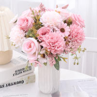 Rosa Artificial De 30cm Para Decoración De Bodas Navidad Vaso Hogar Sala De Estar DIY Bouquet De Margarita Plantas - details 0