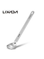 Cuchara Larga De Titanio Lixada Con Olla Pulida Para Alimentos Portátil Para Camping Picnic Y Viajes Sin Plegado Material De Aluminio - details 9