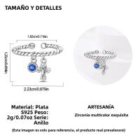 Encanto De Religión Cruz Santa Madre Anillo Bolas Colgantes Para Pulsera Y Collar DIY Joyería Regalo Plata Esterlina 925 - details 8