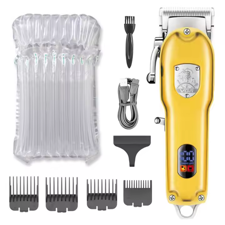 Cortadora De Pelo VGR Para Hombres Metálica Completa Recortadora Eléctrica Sin Cable Profesional Para Barbero Corte De Pelo Rechargeable Set MOV - 1
