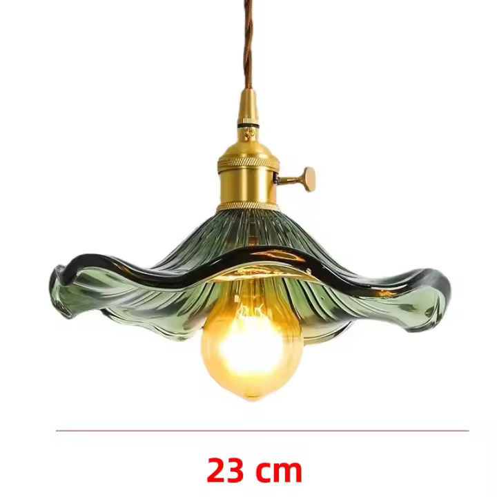 Lámpara Colgante De Estilo Nórdico LED Simplicidad Con Vidrio Colorido Para Dormitorio Sala De Estar Barra Material De Cobre Pulido - 1