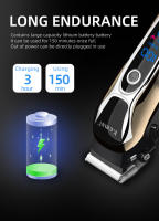 Cortador De Pelo Profesional Kemei KM-1990 Recargable Para Hombres Trimmer De Barba Corte Eléctrico Con Pantalla LCD Cuchilla De Acero Inoxidable Sin Cable - details 6