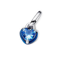 PANDORA ME Mini colgante con forma de corazón de chakra azul de la serie, con cuentas, regalo de cumpleaños, 793042C02, talla única - details 0
