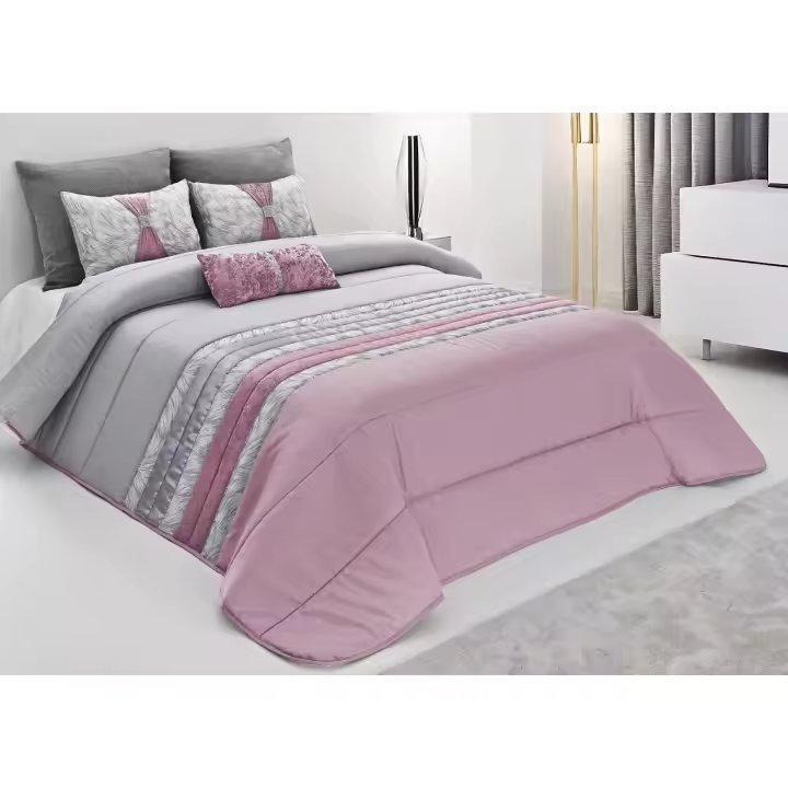 Colcha decorativa, con tres cojines relleno incluido,edredones cama edredon bouti calidad superior,Cómodo y duradero vale para Cama135/150cm Tamaño 250x260cm - 1