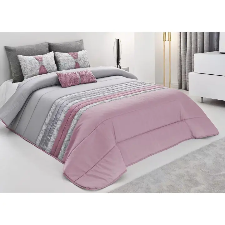 Colcha decorativa, con tres cojines relleno incluido,edredones cama edredon bouti calidad superior,Cómodo y duradero vale para Cama135/150cm Tamaño 250x260cm - 1