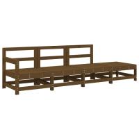 vidaXL Juego de muebles de jardín 4 pzas madera maciza abeto Douglas Pino natural, Pino blanco, Pino gris Conjunto Terraza Muebles Jardín Exterior Juego de Muebles de jardín Mueble Jardín Exterior Muebles de Salon Exterior - details 3