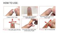 30pcs Uñas Postizas Full Cover Gradient Francés Cortas Almendro Fake Uñas Detenables Presión En Tiempos De Fiesta - details 0