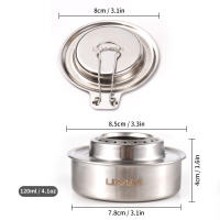 Estufa De Camping LIXADA 120ml Mini Con Cubierta Plegable Para Extinguir Fuego Alta Eficiencia De Combustión Estufa Para Alcohol - details 11