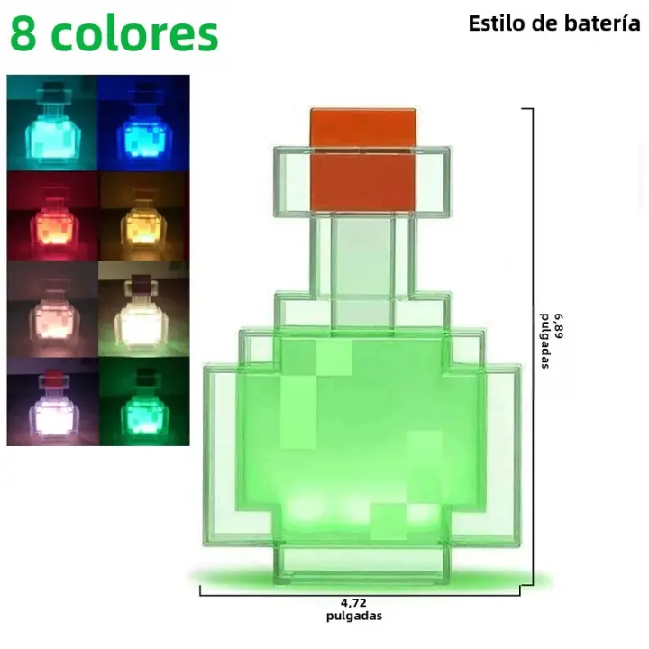 Lámpara LED De Bottella De Poción Cambia Entre 8 Colores Luz Nocturna Recargable Regalo Para Niños Decoración De Mesa Para Dormitorio - 1