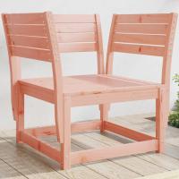 vidaXL Silla de jardín madera madera maciza de pino en color Blanco/Douglas natural/Pino natural y más | cómodas modernas ergonómicas para comedor cocina salón hogar - details 1
