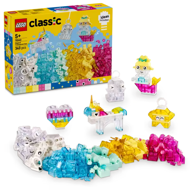 Caja de Magia Transparente - LEGO Classic (11040) - Juego de Construcción Creativo para Niños - 1