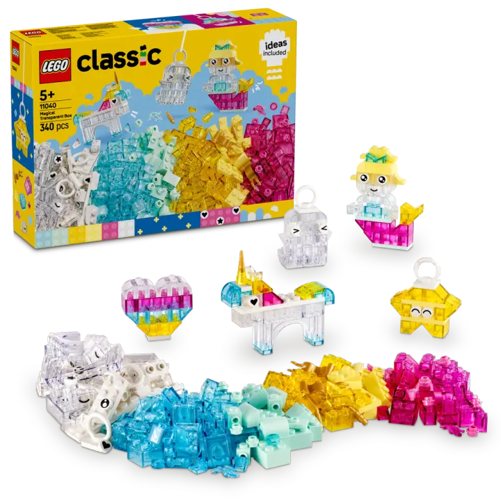 Caja de Magia Transparente - LEGO Classic (11040) - Juego de Construcción Creativo para Niños - 1