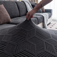 Cubierta De Sofá Universal Elástica En Tela De Poliéster Con Técnica De Tejido Jacquard Para Sala De Estar Cuatro Estaciones Amigable Con Animales Domésticos - details 15