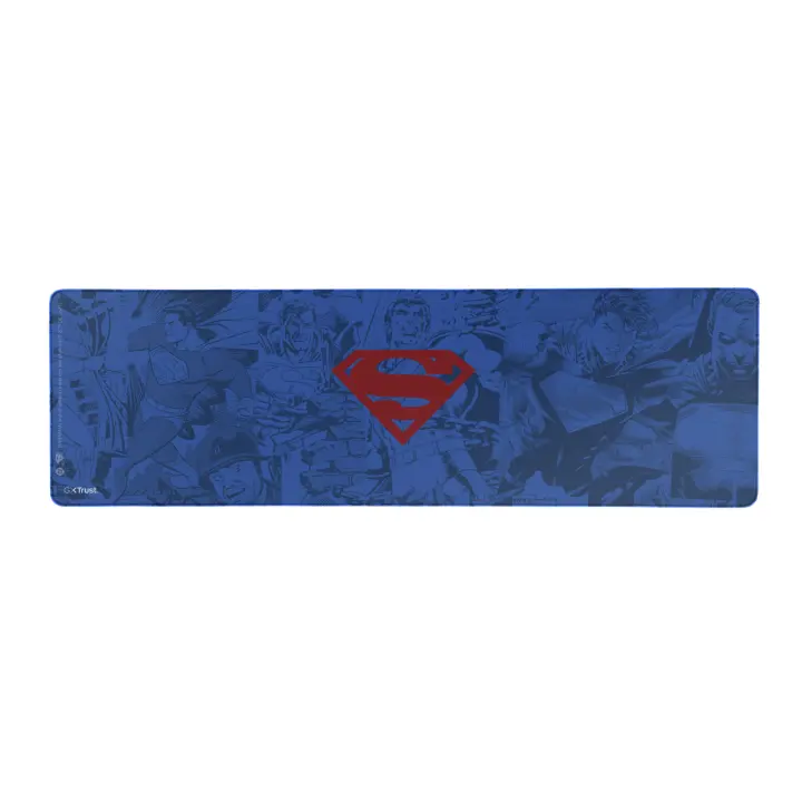 Trust GXT 759SM XXL Superman – Alfombrilla de Ratón Gaming 930x300mm, Bordes Cosidos, Base Antideslizante, Diseño Oficial Superman - 1