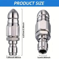 Boquilla De Limpieza De Tubería De Aguas Grisales De Acero Inoxidable Con Conector Rápido Para Desobstrucción Rotatoria 1/4 Pieza - details 2