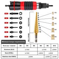 Adaptador De Broca Eléctrico Para Clavos Y Tornillos M3 M4 M5 M6 M8 M10 Kit De Herramientas Para DIY En El Hogar Incluye Broca 3-12mm Y Pistola De Clavado - details 2