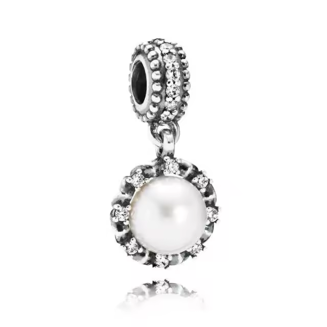 Charm Colgante Pandora Circonitas y piedra blanca 791385P - 1
