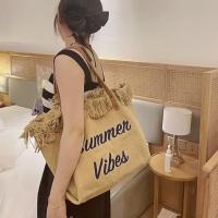 Bolso Grande de Lona para Mujer, Bolsa de Playa, de Bolsas, With ASA superior, informal - details 2