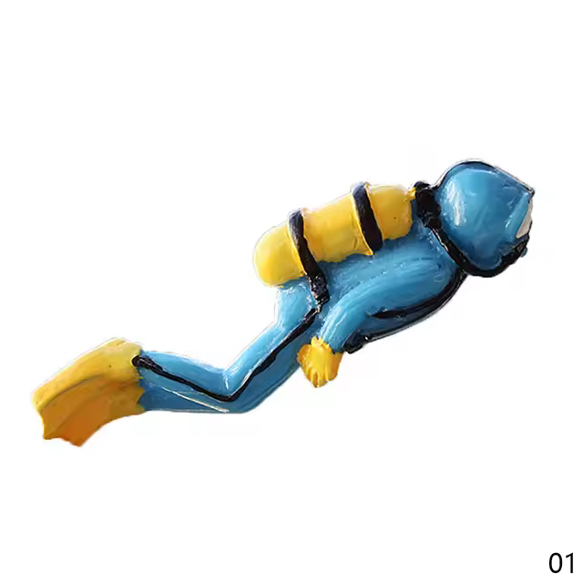 Adornos Para Acuario Mini Personas Plantas Piedras Decoraciones De Tortuga Colores Fluorescentes Para Tanque De Peces Resina Sintética - 1