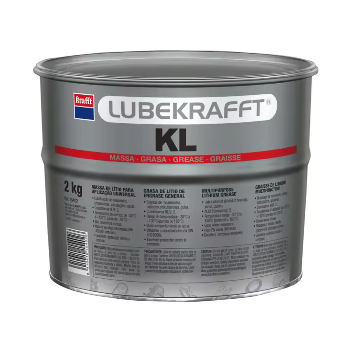 Krafft Lubekrafft® Kl 2KG Grasa Lubricante Uso General Alta Calidad Resistente Al Agua - 1