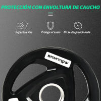 SPORTNOW Juego de 2 Discos de Pesas Olímpicas de Hierro Fundido 5 kg/10 kg Placas de Pesas Recubierta de Goma con Barra Tri-Grip y Orificio de 5 cm para Fitness en Gimnasio Casa Negro - details 6